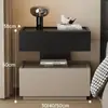 Nuevo modelo 2026: Mesita de noche minimalista italiana, de lujo ligero y alta gama con diseño flotante y caja fuerte incorporada