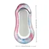 Cama flotante inflable de agua con respaldo reclinable, transparente, con olas, plegable