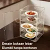 Cubierta de alimentos transparente multicapa para uso doméstico, a prueba de polvo y conservadora de alimentos, apilable para almacenamiento en la cocina y la mesa del comedor