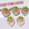 Accesorios de resina decoración DIY hebillas de zapatos materiales hechos a mano cabeza de aplicador de pegamento para tazas de agua tocado cara sonriente fruta charms para zapatos de madera