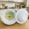 Novo prato de cerâmica esmaltada com desenho animado de 4,5 polegadas, fofo, para sobremesa, para uso doméstico, alto valor estético, popular online