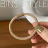 Accesorios para el Cabello de Mujer Color Básico Tono Tierra Ligas para el Cabello Bandas Elásticas Marrones para el Cabello Ligas Coreanas con Patrón Diagonal