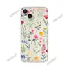 Capa de Celular Transparente Floral Minimalista da Moda para iPhone 18 Pro Max, Capa Macia de TPU Estilo Floresta, em Estoque