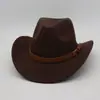 Chapéu de Viagem ao Ar Livre para Homens e Mulheres Chapéu Dobrável Chapéu de Feltro Novo na Amazon Chapéu de Cowboy Ocidental com Borda de Lã