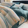 Juego de Ropa de Cama Simple de Vellón de Leche de Cuatro Piezas Invierno Coral Franela Funda Nórdica Sábana 2026 Nuevo Juego de Tres Piezas