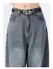 Pantalones Vaqueros Azules Retro de Pierna Ancha para Mujer Primavera y Verano 2025 Nuevos Pantalones Rectos Adelgazantes Sueltos Pantalones de Arrastre