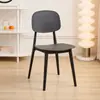 Silla de plástico, estilo nórdico, engrosada, apilable, adecuada para sala de estar, silla de ocio con respaldo, cómoda para sentarse a largo plazo, adecuada para mesa de comedor en casa