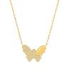 Traje de Acero Inoxidable Mariposa Zircón Metal Elegante Simple Estilo Coreano Collar Cadena Kingdee Elegante a la Moda