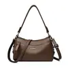 Bolso de marca transfronteriza para mujer, bolso cruzado de cuero suave para dama, bolso pequeño nuevo 2025, bolso de hombro único, bolso de mano para madre de mediana edad