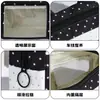 Estuche Musical de Gato con Notas Dobles y Estrellas, Estuche Ita Bag de Alto Valor con Orejas de Gato y Estrellas con Ventana Transparente para Mostrar Tarjetas Pequeñas, Gran Capacidad