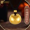 Shuibei Ouro Ouro Puro 999 Pingente Saco Pequeno de Trava Gordinho Ouro Rígido 3D Palavra de Bênção Saco Trava Ruyi Colar Clavicular Atacado
