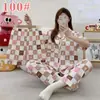 Pijama lindo de cachorro de manga larga para mujer, primavera, otoño, verano, algodón nube de manga corta, pantalón largo, conjunto de tres piezas, ropa de casa de dibujos animados