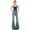 25º Look do Dia! Calça Jeans Azul Retrô Estilo Hot Girl de Cintura Baixa Levemente Flare, Novo Estilo Que Não Gruda nas Pernas, Jeans Emagrecedor e Elástico.