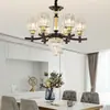 Nuevos Estilos de Lámparas para Dormitorio y Comedor, Lámpara de Araña Retro Francesa para Sala de Estar, Lámpara de Velas Dorada de Lujo de Estilo Americano Simple para Dormitorio