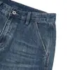 Jeans Simples Reto Casual Versátil Moda Vintage Azul Lavado Retro High Street Americano para Homens