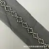 Bordado Computadorizado de Comércio Exterior Renda Étnica Decoração Pérola Código de Barras Fita Cordão de Osso de Carro Bordado com Fio de Ouro Renda de Base em Malha com Lantejoulas