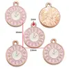 Accesorios para Joyería de Aleación DIY Reloj Despertador Esmaltado Colgante de Reloj Pulsera Llavero Decoración Adorno Colgante W459