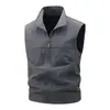 Chaleco Casual de Cuello Alto para Hombre de Primavera y Otoño, Ligero, Transpirable, de Secado Rápido, con Múltiples Bolsillos, Chaleco para Fotografía al Aire Libre 25199