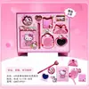 Sanrio Bloc de Notas 64K Set de Papelería de Cuero Peine Espejo Broche Bolígrafo Libreta Cinta Caja de Regalo Set