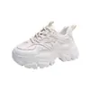 Zapatos de Padre de Suela Gruesa de Moda para Mujer, Malla Transpirable, Nuevo Estilo Primavera y Otoño 2025, Tenis Casuales Versátiles Negros, Tendencia Ins