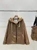 Otoño e Invierno Nuevo Acolchado con Capucha Ligero Cálido Versión Holgada Fino Chaqueta de Plumas de Camello para Mujer 665