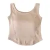Camiseta regata de algodão puro para garota estilosa com bojos base de cor contrastante não precisa de sutiã bandeau roupa íntima roupa externa sem alças roupa íntima
