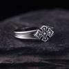 Bienvenido Anillo de Cruz Abierto Vintage Plata Tailandesa Anillo para Hombre Cruz Europea y Americana Combinación con Todo Anillo Abierto de Moda para Hombre