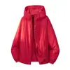 Una Chaqueta Cortavientos Acolchada del Mismo Estilo con Capucha para Mujer Ligera Cortavientos Impermeable Ropa Exterior Moda Masculina Abrigo de Algodón Cálido Estampado