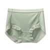 Ropa interior femenina de seda de hielo de algodón puro, antibacteriana, con encaje en la entrepierna, transpirable, sin costuras, cintura media-alta, sexy, fina, para verano.