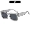 Gafas de Sol Cuadradas de Marco Grande Moda Europea y Americana 2026, Elegantes y Versátiles, Gafas Retro Adelgazantes para Mujer, Gafas de Estilo Urbano