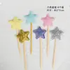 Sinal Brilhante Mafen Bandeira Pó de Glitter Decoração de Aniversário Cartão Pacote com 6 Cores Multicoloridas Enfeites de Decoração de Festa