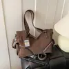 Bolsa de Hombro Grande Estilo Coreano 2025 Nueva Versátil Casual para Mujer Cruzada al Hombro Bolso de Mano Retro para Viajes