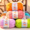 Hilo de hielo fino, terciopelo dorado, muñeca tejida a mano, suéter DIY, pantuflas de ganchillo, cojín, bufanda tejida, hilo suave