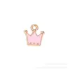 Serie Rosa Estilo Mixto Transfronterizo Corona Estrella Corazón Flor Aleación Esmalte Accesorios DIY Accesorios para Joyería Hecha a Mano