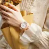 Relógio Feminino de Luxo Leve de Nicho Simples e Elegante à Prova d'Água com Quartzo Céu Estrelado para Mulheres, Suporta Dropshipping