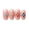 Accesorios de arte de uñas de moda: aleación vintage tachonada de diamantes, trébol de cuatro hojas en forma de estrella con diseño hueco, decoraciones de uñas vestibles para manualidades