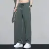 Venta Directa de Fábrica Pantalones de Seda Hielo Finos de Verano para Hombre, Pantalones de Vestir Holgados Rectos con Caída, Pantalones Largos Deportivos Casuales de Secado Rápido