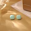 Aretes Cubo de Azúcar Geométricos Coloridos de Verano, de Alta Gama, Simples y Elegantes, Aretes Versátiles, Pequeños, Frescos, Exquisitos y Dulces