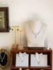 Estante de Joyería Retro Soporte de Exhibición Modelo Soporte para Collares Bandeja para Joyas Pendientes Anillos Puesto de Exhibición Accesorios para Transmisión en Vivo
