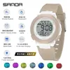 Reloj para Estudiantes de Secundaria Sanda para Hombres y Mujeres, Multifuncional, Colorido, Luminoso, Resistente al Agua, Pantalla Única para Deportes al Aire Libre, Reloj con Snooze