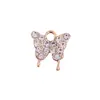 Nuevo Estilo Accesorios de Mariposa de Aleación Incrustados de Diamantes Colgante Colgante DIY Materiales para Ropa Pulsera Collar Bolsa Pendiente Venta al por Mayor