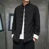 Otoño 2026 Estilo Chino para Hombre Algodón Lino Retro Botón de Rana Chaqueta Traje Tang Tendencia China Cuello Alto Ropa Exterior Casual