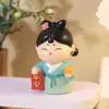 Ornatos Festivos Redondos Pequenos Estilo Antigo Dinastia Tang, Pequenos Enfeites Criativos para Decoração de Mesa de Escritório em Casa, Artesanato de Dama da Dinastia Tang Presentes