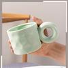 Taza Enorme Asequible Especial Patrón Martillado Taza para Desayuno Taza Diaria para Pareja Taza de Agua para Oficina Defecto Mínimo Macaron Simple