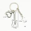 Amazon criativo pequeno presente atacado metal simulação de instrumento musical saco pingente carro pequeno guitarra chaveiro