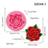 Molde de Silicona para Vela de Aromaterapia con Forma de Flor de Rosa 3D Molde para Decoración de Pasteles de Fondant Jabón Artesanal Molde para Piedra Difusora
