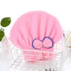 Touca de Secagem de Cabelo em Fleece Coral para Mulheres, Espessa e Super Absorvente, Touca de Banho com Laço de Fibra Fina, Peça Única, Etiquetagem Transfronteiriça e Dropshipping
