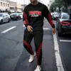 Traje de Sudadera con Cuello Redondo y Pantalón para Hombre Temu Transfronterizo Estampado 3D Moda Hip-Hop al Aire Libre Ropa Deportiva