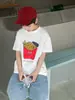 Camiseta de Verano Nueva Moda Tongku 2026 para Niños Mayores con Estampado de Papas Fritas, Camiseta Versátil de Algodón con Cuello Redondo y Mangas Cortas para Niños