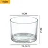 Taza de Vela Estética con Aroma de Alta Calidad en Stock Estilo Ins Redonda Simple Transparente de Vidrio para Uso en el Hogar